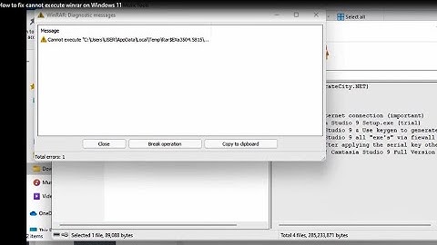 How to fix cannot execute winrar on Windows 11 Message