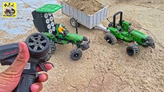 John Deere Homemade Very Powerful Remote Control Tractor with trolley