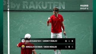 Karatsev & Rublev vs Escobar & Hidalgo| RTF vs ECUADOR | Group A Doubles Match 3 Highlights