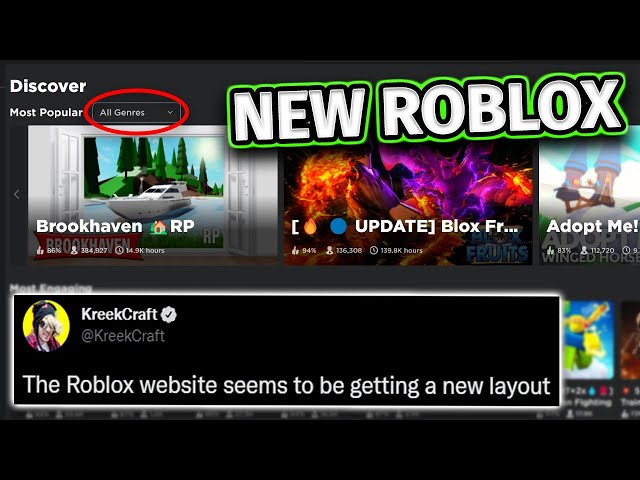 Bloxy News on X: A new #Roblox Home page experience has just been rolled  out to mobile devices! 📱 This new layout features bigger tiles that show  what games your friends are