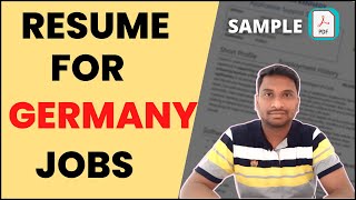 How to make a CV for Germany Jobs *Sample Germany CV Format*