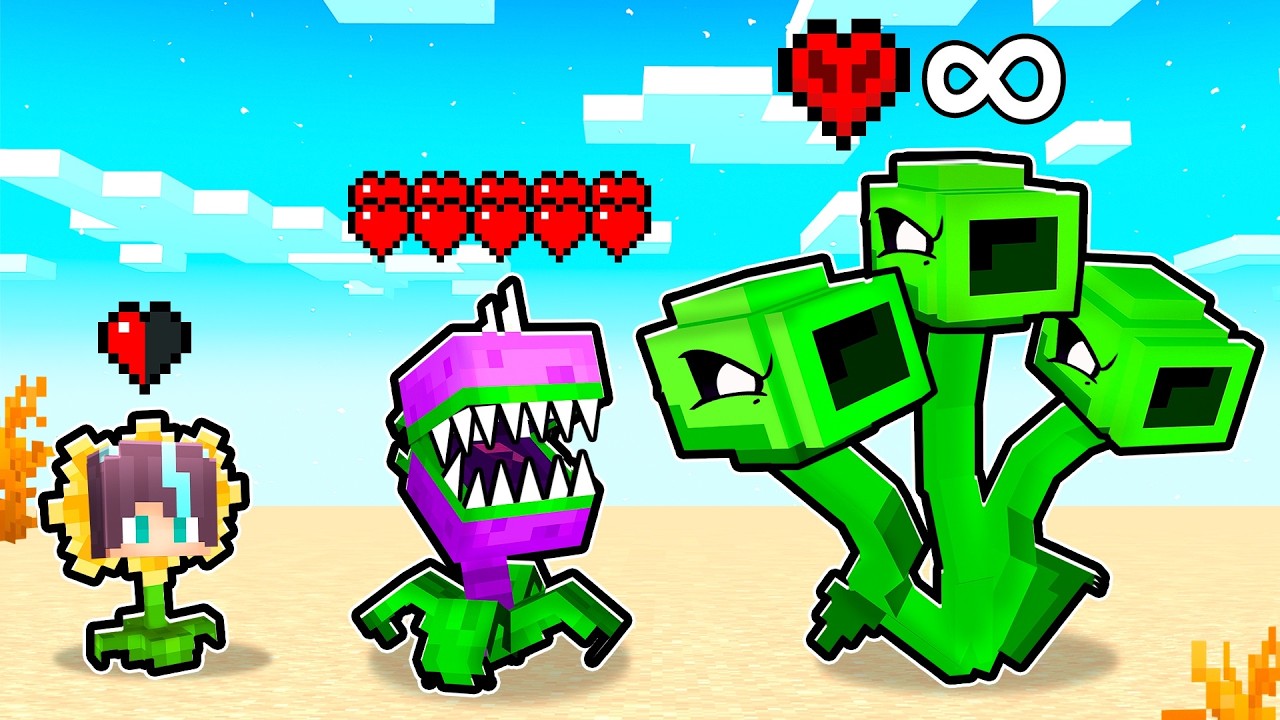 Asi es La VIDA PROHIBIDA de PLANTAS en Minecraft...