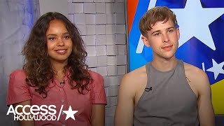 "13 reasons why" stars alisha boe, tommy dorfman and justin prentice
sit with access hollywood talk about the matching tattoos they got
show's e...