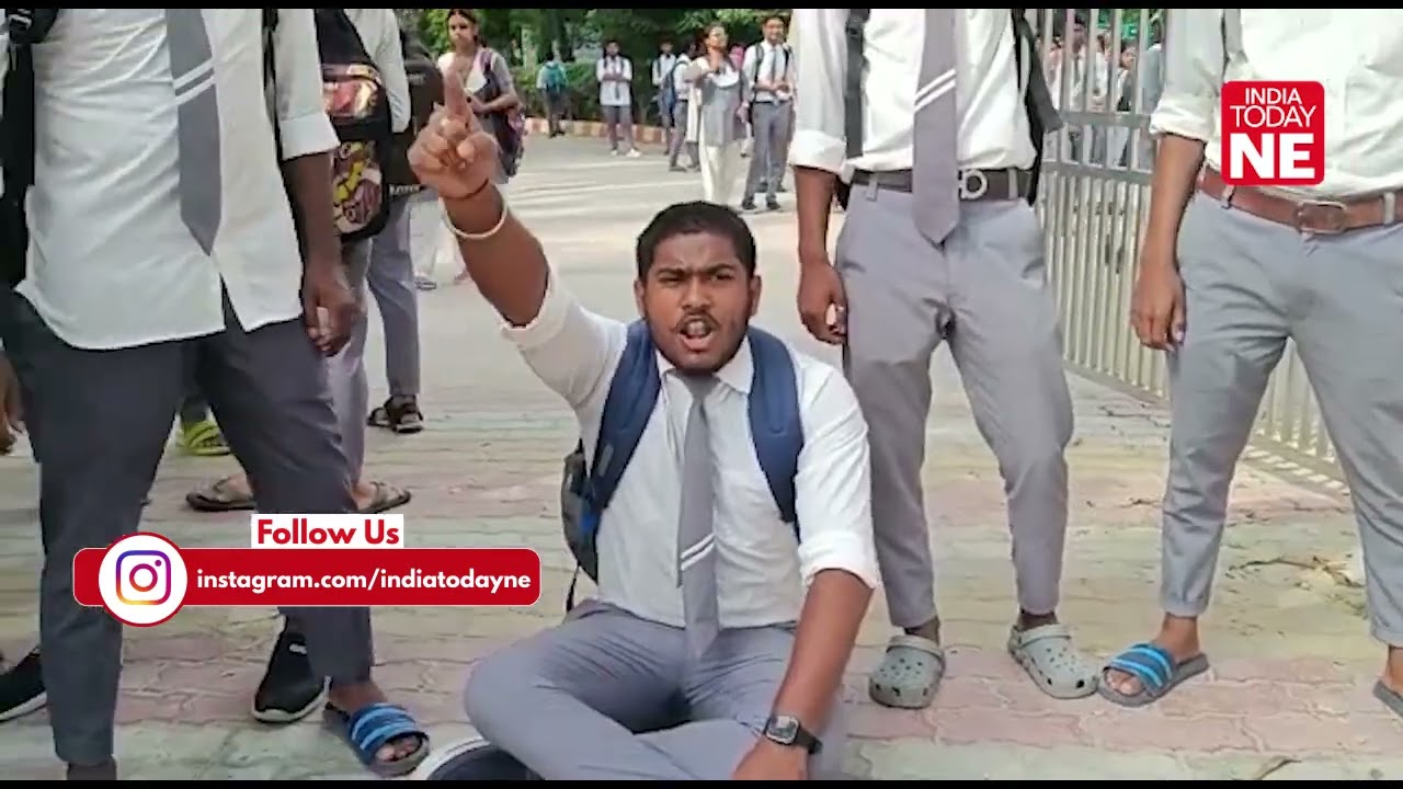 BN College students stage protest after GU marks them absent inspite of sitting in exams