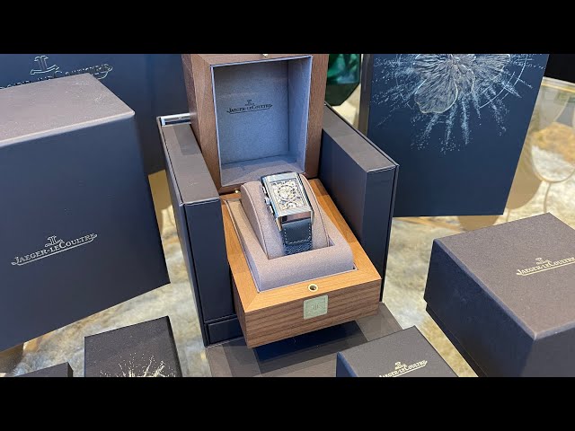 Unboxing & Review Jaeger-LeCoultre Reverso Tribute Chronograph steel blue  Q389848J class=