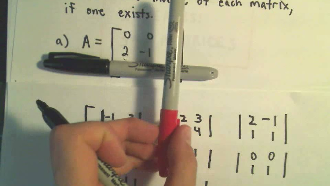 Finding the Inverse of a 3 x 3 Matrix using Determinants and Cofactors   Example 1