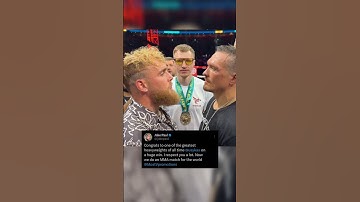 Jake Paul faces off with Oleksandr Usyk after Dubois fight
