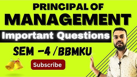 Principal of management/important Question/ sem-4/BBMKU/#nishantsir /#bbmku