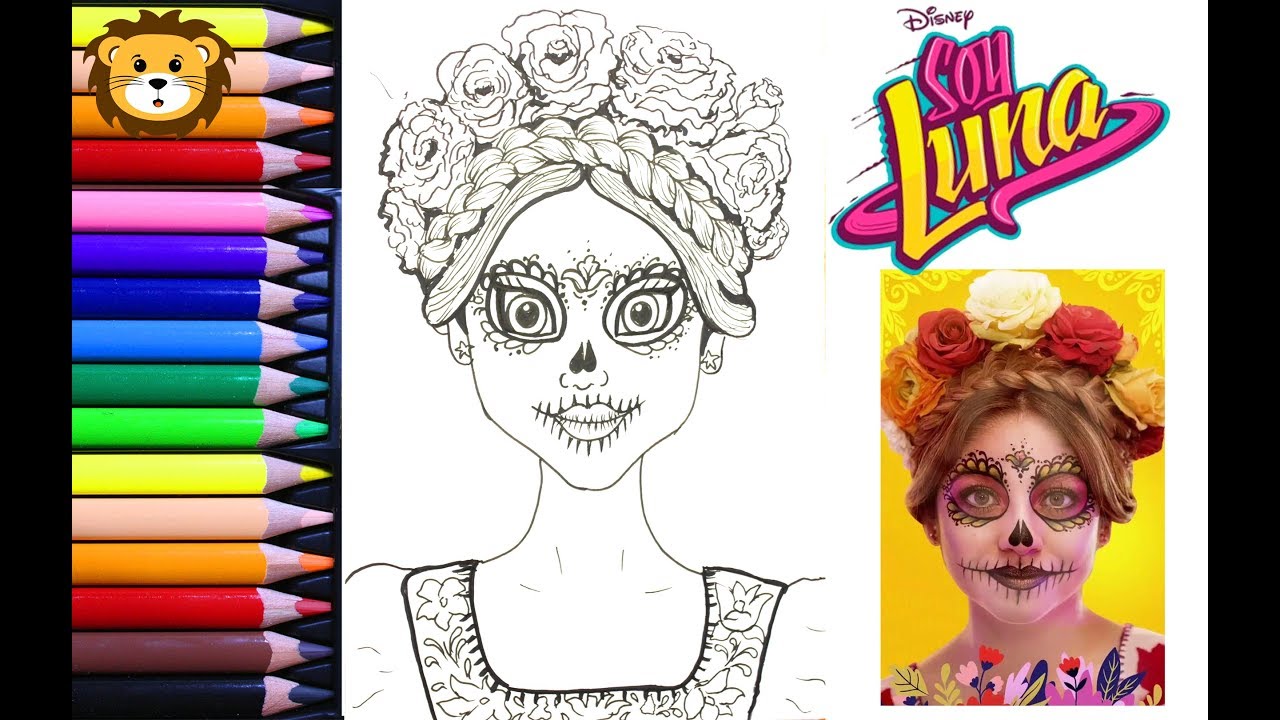 Como dibujar y colorear- Luna día de muertos - catrina - Draw and coloring  - thptnganamst.edu.vn