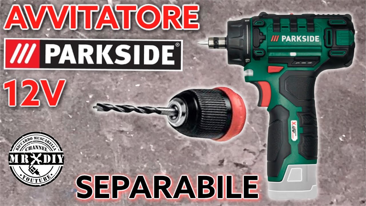 Parkside Lidl 12V cordless drill, with separable chuck. PBSA 12 D3. With  rechargeable battery. - YouTube