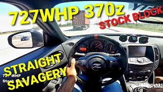 MENTAL 727WHP Nissan 370z - COMING TO LIFE! SPOOOOL