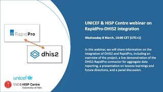 Webinar on RapidPro-DHIS2 integration screenshot 3