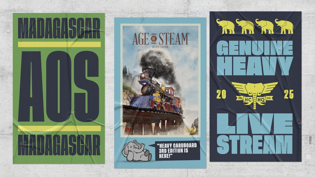 1st Broadcast at HCHQ 3.0! Age of Steam - Madagascar - 4p by Heavy Cardboard