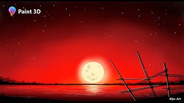 Landscape Drawing on paint 3d | How to Draw in computer| Paint 3D tutorial | paint 3d in computer |