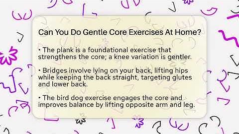 Can You Do Gentle Core Exercises At Home? - Running Beyond Limits