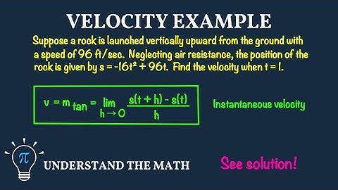 Example Problem: Average and Instantaneous Velocity Using Limits | Calculus 1