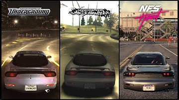 Evolution of Mazda RX7 on NFS Franchise Underground Vs Most wanted Vs Heat