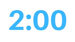 2 Minute -  Simple Countdown Timer - Blue Numbers