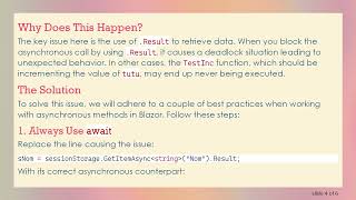 Troubleshooting Blazor Server-Side: Why Your Variable Isn't Updating After a Function Call