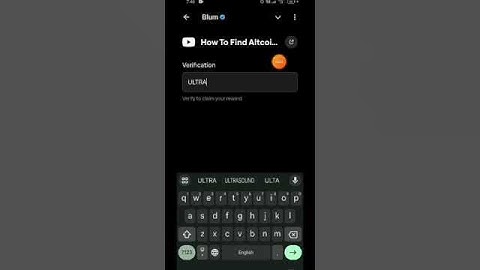 How To Find Altcoin? Blum Verification Code Today | Blum Today Code