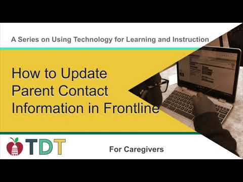 How to Update Parent Contact Information in Frontline
