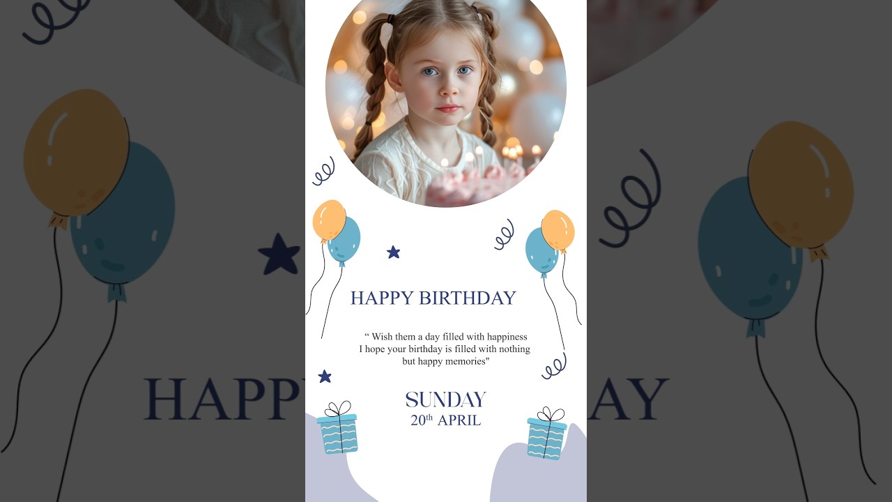 Happy Birthday Celebration Invitation Video 