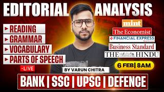 ✅ Editorial Analysis | 6th FEB, 2026 | Reading, Vocabulary, Grammar, Parts of Speech | Varun Chitra