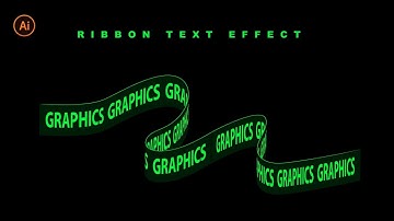 How to Create Ribbon Text Effect in Adobe illustrator | Illustrator Tutorial