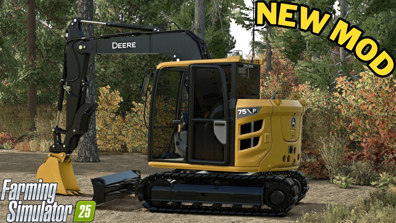 *NEW* JOHN DEERE EXCAVATOR???!!! | Mod Review | Farming Simulator 25