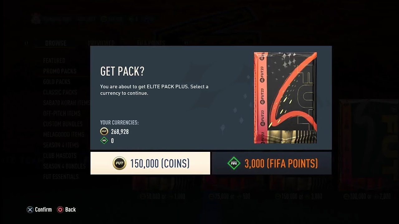 'ELITE PACK PLUS' WITH COINS FOR FANTASY FUT