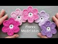 Flor de crochê MODELADA