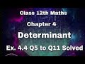 Class 12 Maths Ex 4.4 NCERT Solutions (Q5 to Q11) | Determinants Easy Method | 12Th MATH VIBE 