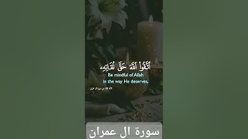 سورة آل عمران #quran #دويتو #دعاء #duet #صباحالخير #دعاءمستجاب #حالاتواتس #لايك #تيك_توك