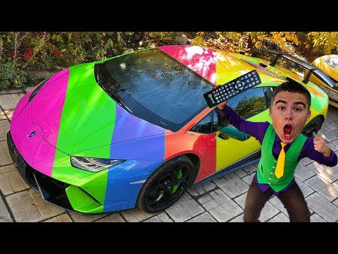 lamborghini that changes colors with a remote control