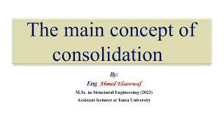 2.1 The main concept of consolidation