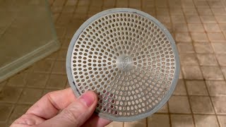 OXO Shower Stall Drain Protector, Bright Silver, Fits Over Shower