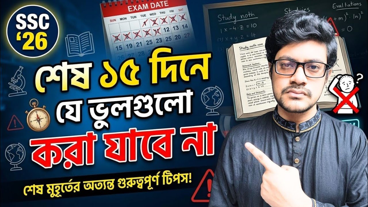 Ssc26 Rou SSC '26: শেষ ১৫ দিনে যে ভুলগুলো করা যাবে না | শেষ মুহূর্তের অত্যন্ত ...