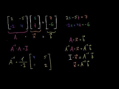 წრფივი სისტემების ამოხსნა მატრიცული განტოლებებით