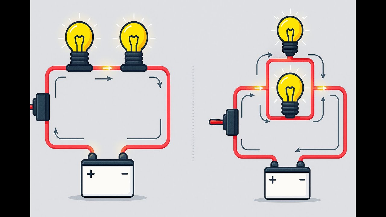 شرح درس توصيل المقاومات علي التوالي والتوازي فيزياء للصف الثالث الثانوي