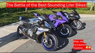 Aprilia RSV4 vs R1M vs R1 Rev Off and Launch Control 😱