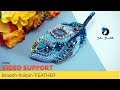 Video Tutorial DIY | Tutorial Brooch | Jewelry Making | Bead Embroidery | Feather