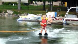 Learning to Water Ski, 2 Years Old on Boshkung Lake