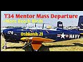 Beechcraft T-34 Mentor Mass departure plus more Beech Birds Oshkosh 2021 EAA Airventure