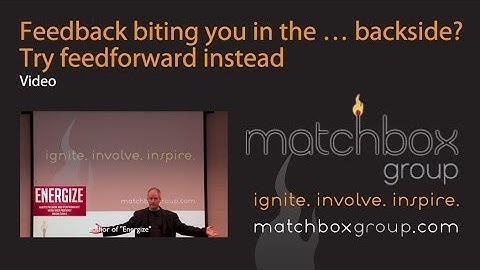 Feedback biting you in the ... backside? Try feedforward instead