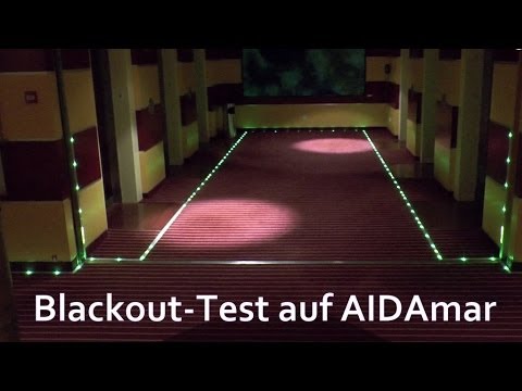 Blackout-Test auf AIDAmar mit Captain Out | Test Systemausfall | 16.04.2014