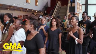 ‘The Lion King’ on Broadway cast reunites for 1st time since pandemic l GMA