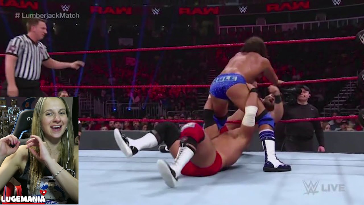 wwe raw 2019 new WWE Raw 1/7/19 Lumber Jack Tag Team Championship match