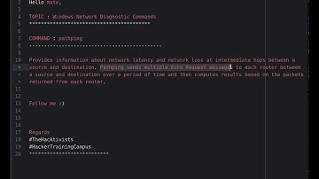 pathping : Windows Network Diagnostic Commands