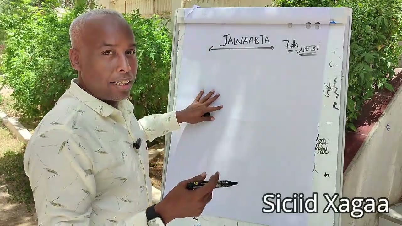 Halxidhaale Xisaab ah Iyo Jawaabtii Oo Ku Sidkan | Marka Hore Ka Shaqee |  Siciid Xagaa
