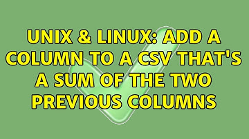 Unix & Linux: Add a column to a CSV that